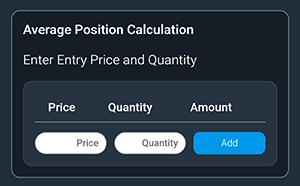 Average position calculator in crypto trading