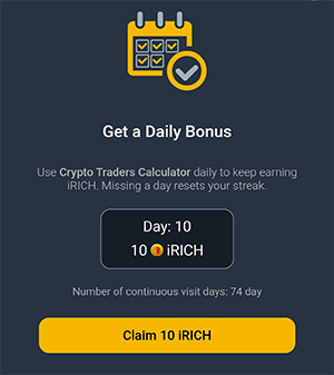 Crypto Traders Calculator Reward System
